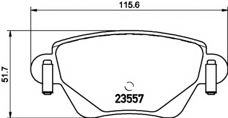 Гальмівні колодки, дискове гальмо (набір) TEXTAR 2355701 (фото 1)