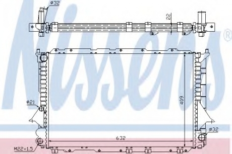 Радиатор системы охлаждения NISSENS 60458 (фото 1)
