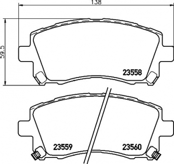 Колодки гальмівні дискові передн. Subaru Forester/ TEXTAR 2355802 (фото 1)