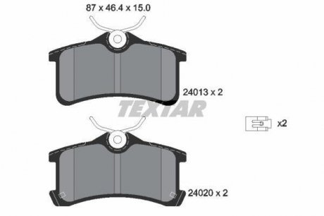 Тормозные колодки дисковые TEXTAR 2401301 (фото 1)
