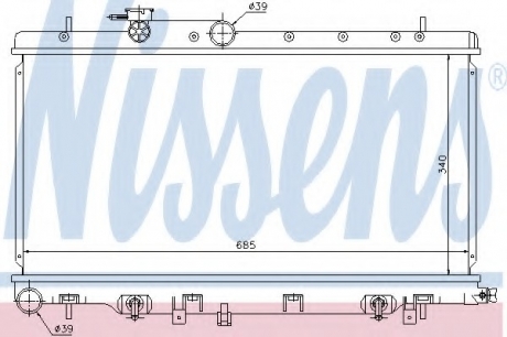 Радиатор системы охлаждения NISSENS 67711 (фото 1)