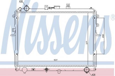Радіатор охолоджування NISSENS 62381 (фото 1)