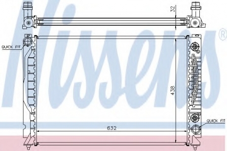 Радиатор системы охлаждения NISSENS 60316 (фото 1)
