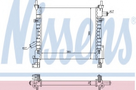 Радиатор системы охлаждения NISSENS 62005 (фото 1)