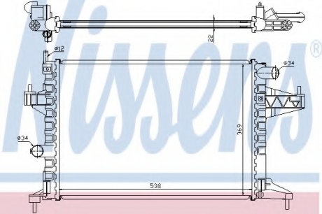Радиатор системы охлаждения NISSENS 63008 (фото 1)