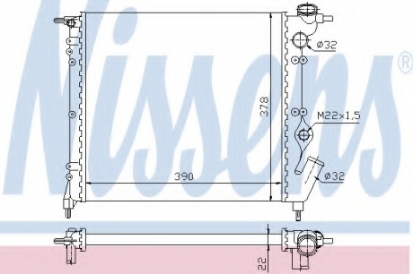 Радиатор системы охлаждения NISSENS 63929 (фото 1)
