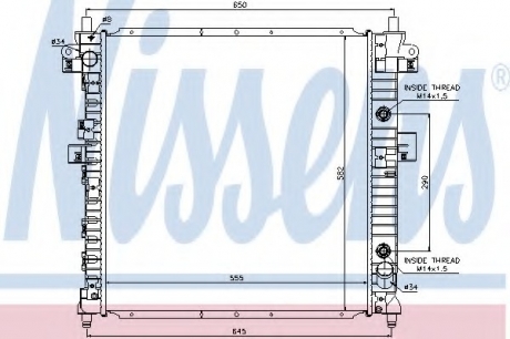 Радиатор системы охлаждения NISSENS 64326 (фото 1)