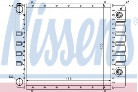 Радіатор LD ROV DEFENDER(87-)2.5 TD(+)[OE BTP2275] NISSENS 64328 (фото 1)
