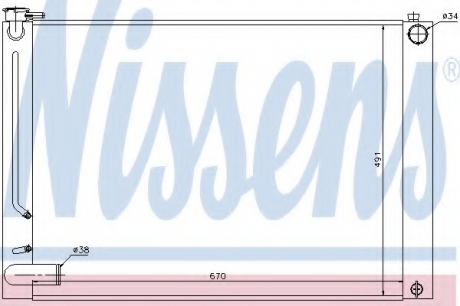 Радиатор системы охлаждения NISSENS 64660 (фото 1)