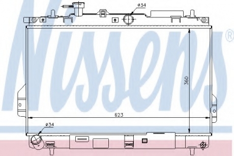 Радіатор охолодження HYUNDAI MATRIX (FC) (01-) MT (вир-во) NISSENS 67481 (фото 1)