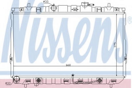 Радиатор системы охлаждения NISSENS 67493 (фото 1)