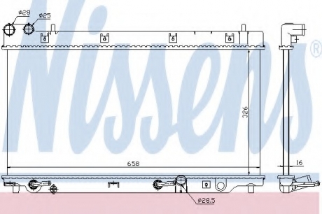 Радиатор системы охлаждения NISSENS 68098 (фото 1)