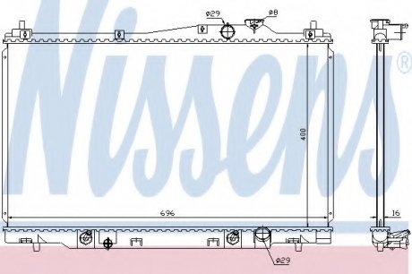 Радиатор системы охлаждения NISSENS 68142 (фото 1)
