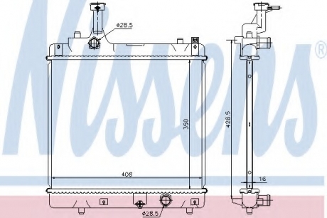Радиатор системы охлаждения NISSENS 69401 (фото 1)