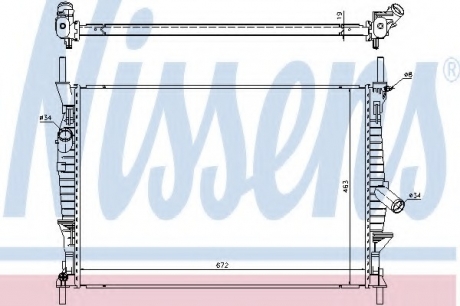 Радиатор системы охлаждения NISSENS 69240 (фото 1)