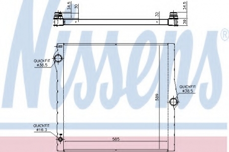 Радиатор системы охлаждения NISSENS 60825 (фото 1)