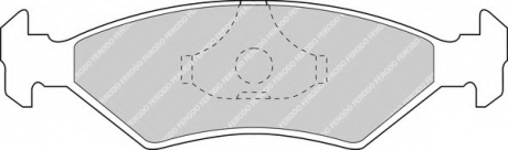 Гальмівні колодки, дискові FERODO FDB206 (фото 1)