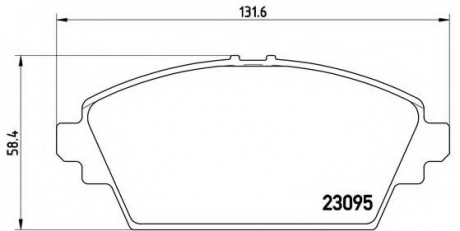 Тормозные колодки дисковые BREMBO P56044 (фото 1)