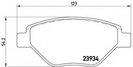 Тормозные колодки дисковые BREMBO P68031 (фото 1)