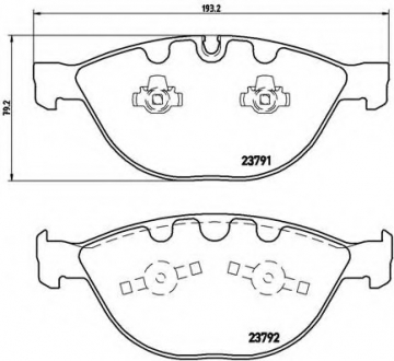 Тормозные колодки дисковые BREMBO P06047 (фото 1)