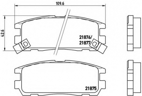 Гальмівні колодки дискові P59 021 BREMBO P59021 (фото 1)