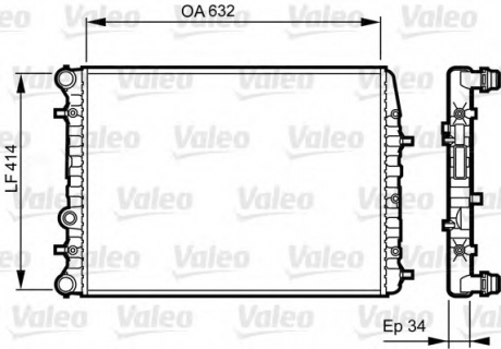 Радиатор системы охлаждения Valeo 732864 (фото 1)