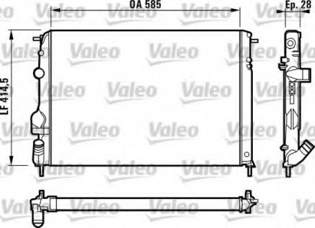 Радіатор двигуна VAL732866 Valeo 732866 (фото 1)