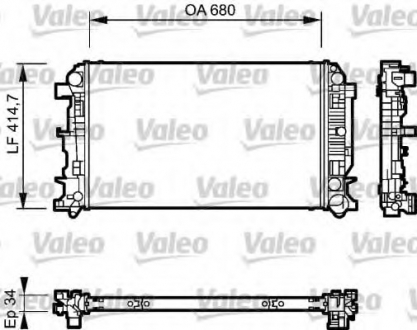 Радіатор охолодження двигуна Valeo 735089 (фото 1)