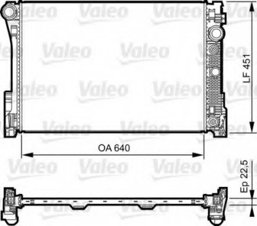 Радіатор двигуна VAL735285 Valeo 735285 (фото 1)