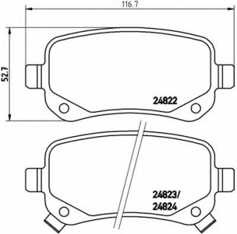 Тормозные колодки дисковые BREMBO P11021 (фото 1)