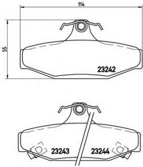 Гальмівні колодки дискові P15 004 BREMBO P15004 (фото 1)