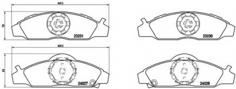 Тормозные колодки дисковые BREMBO P15008 (фото 1)