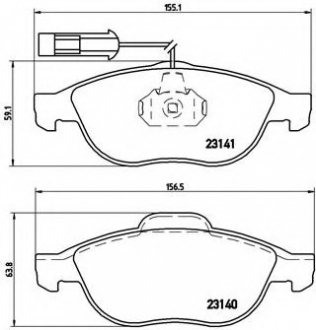 Тормозные колодки дисковые BREMBO P23075 (фото 1)