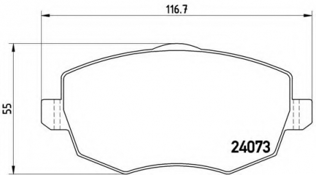 Тормозные колодки дисковые BREMBO P23094 (фото 1)