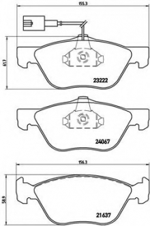 Тормозные колодки дисковые BREMBO P23112 (фото 1)