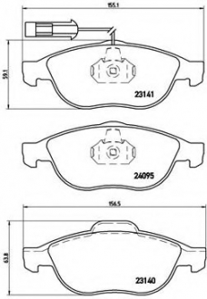 Тормозные колодки дисковые BREMBO P23114 (фото 1)