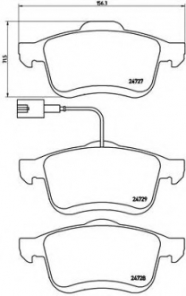 Тормозные колодки дисковые BREMBO P23130 (фото 1)