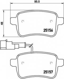 Тормозные колодки дисковые BREMBO P23133 (фото 1)