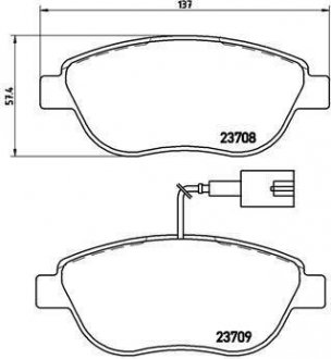 Тормозные колодки дисковые BREMBO P23137 (фото 1)