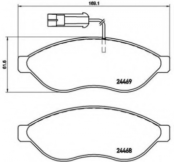 Тормозные колодки дисковые BREMBO P23143 (фото 1)