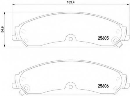 Тормозные колодки дисковые BREMBO P23149 (фото 1)