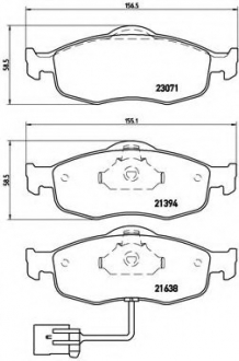 Гальмівні колодки, дискове гальмо (набір) BREMBO P24034 (фото 1)