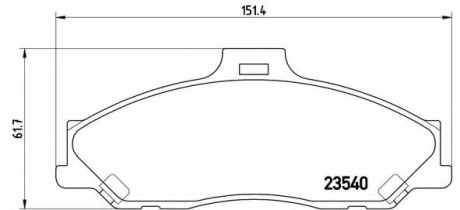 Тормозные колодки дисковые BREMBO P24051 (фото 1)