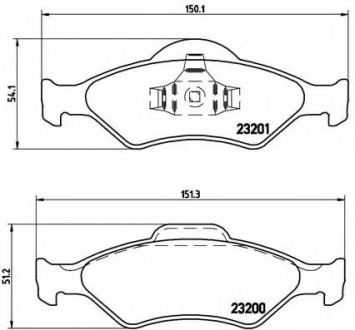 Тормозные колодки дисковые BREMBO P24054 (фото 1)