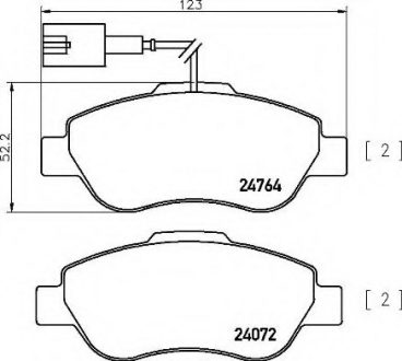 Тормозные колодки дисковые BREMBO P24150 (фото 1)