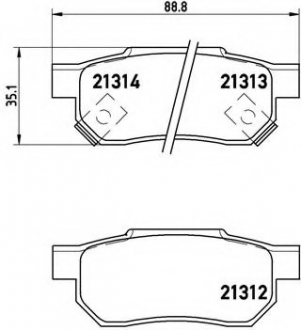 Тормозные колодки дисковые BREMBO P28017 (фото 1)