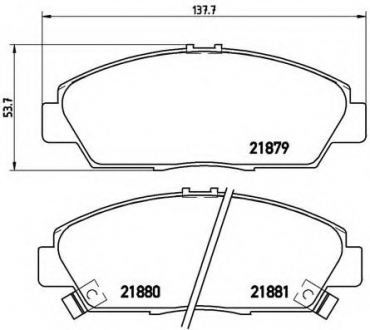 Гальмівні колодки дискові P28 021 BREMBO P28021 (фото 1)