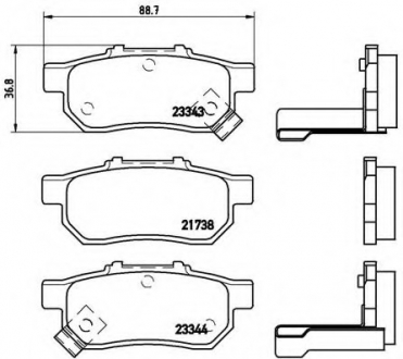 Тормозные колодки дисковые BREMBO P28025 (фото 1)