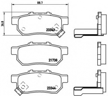 Гальмівні колодки дискові P28 025 BREMBO P28025 (фото 1)