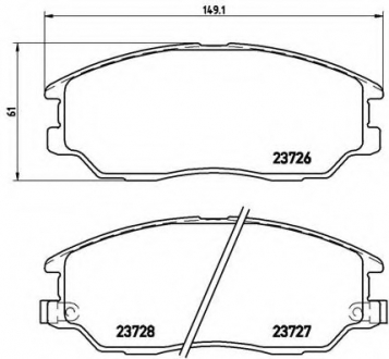 Тормозные колодки дисковые BREMBO P30028 (фото 1)